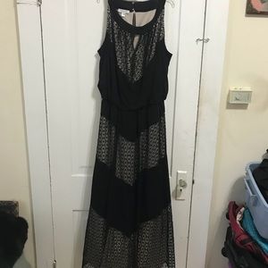 London Times (ModCloth brand) b&w maxi dress sz 20